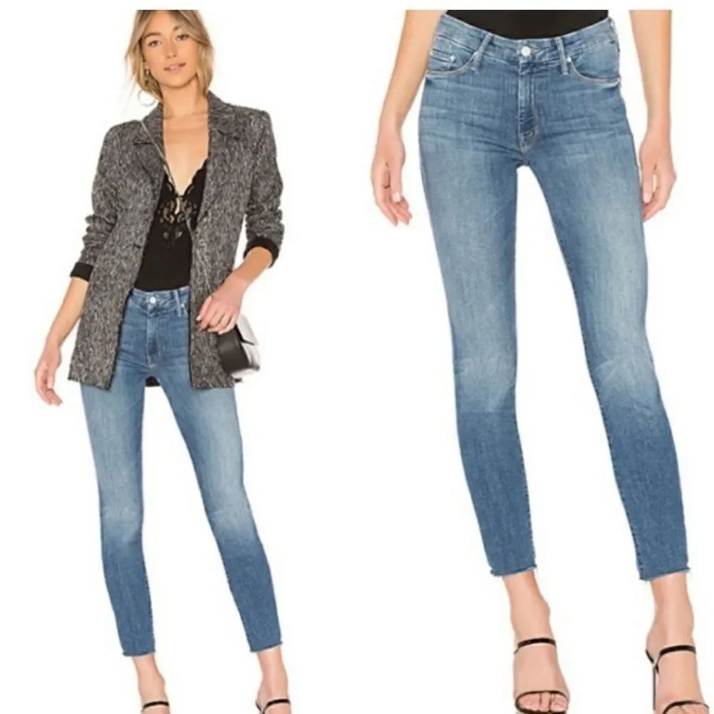 MOTHER  looker ankle fray jeans size 27 NWT $248